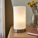 Portátil mesa acero y vidrio opal 1XE27 DAMASCO ILU00840