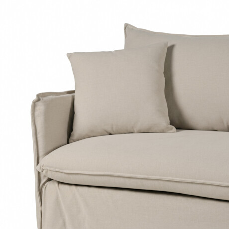 Sofá Snow con Funda - Tela Rústica - 3 cuerpos TD5263-1636 (Capuccino)