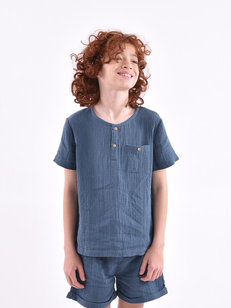 CAMISA BAUTISTA GRIS OSCURO