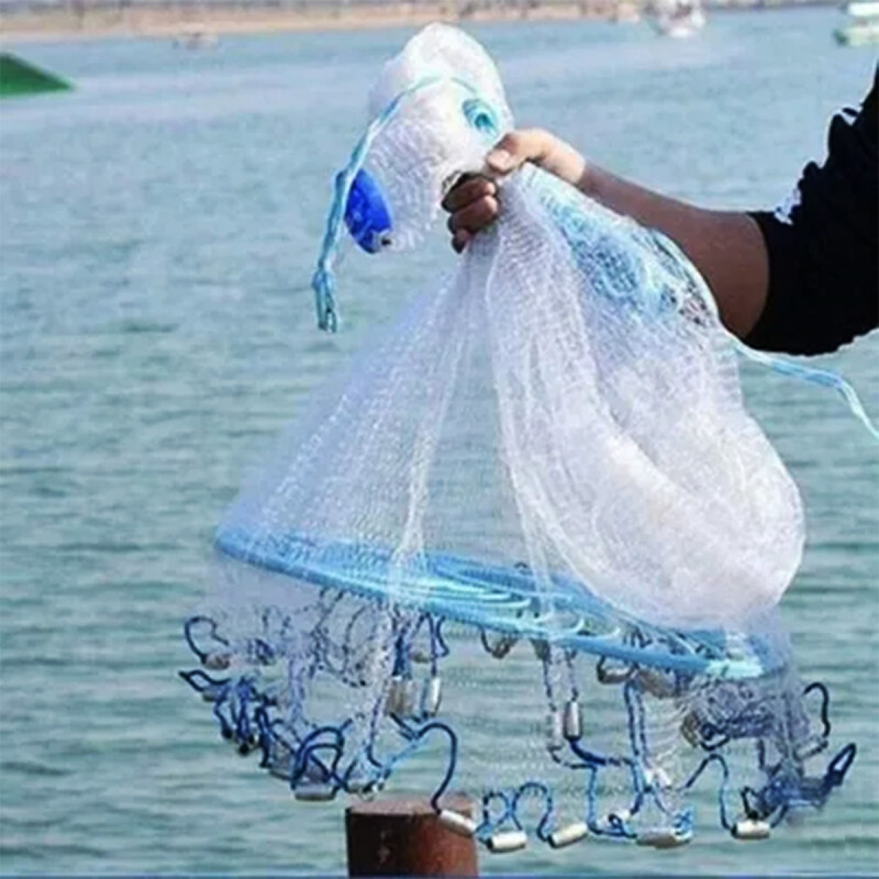 Tarraya para pesca 3,6 mts de diametro Blanca