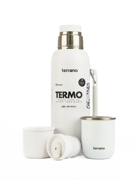 Kit Termo 1 LT Con Base De Silicona + Mate Sicilia Blanco