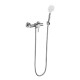 Griferia Ducha Exterior Con Flexible Y Telefono - Brushed Nickel