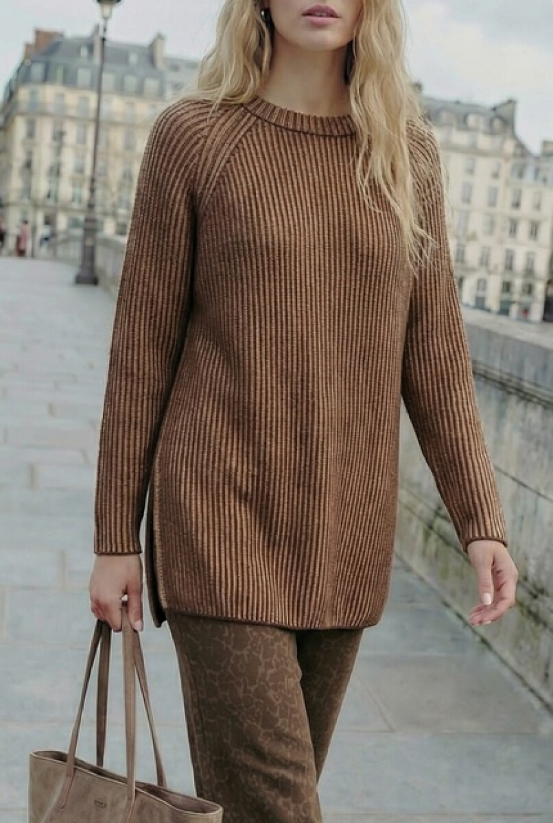 Sweater Texturado - Chocolate 