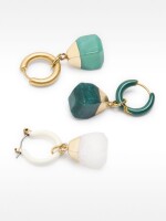 Set De Aros Con Piedras multicolor