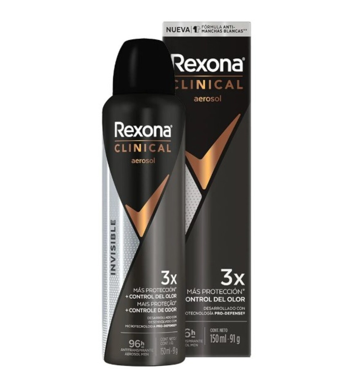 Rexona Clinical invisible antitranspirante - Aerosol Invisible 