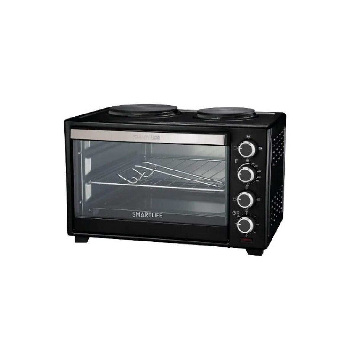 HORNO ELECTRICO SMARTLIFE 38 Lts. 2 DISCOS. COLR NEGRO 