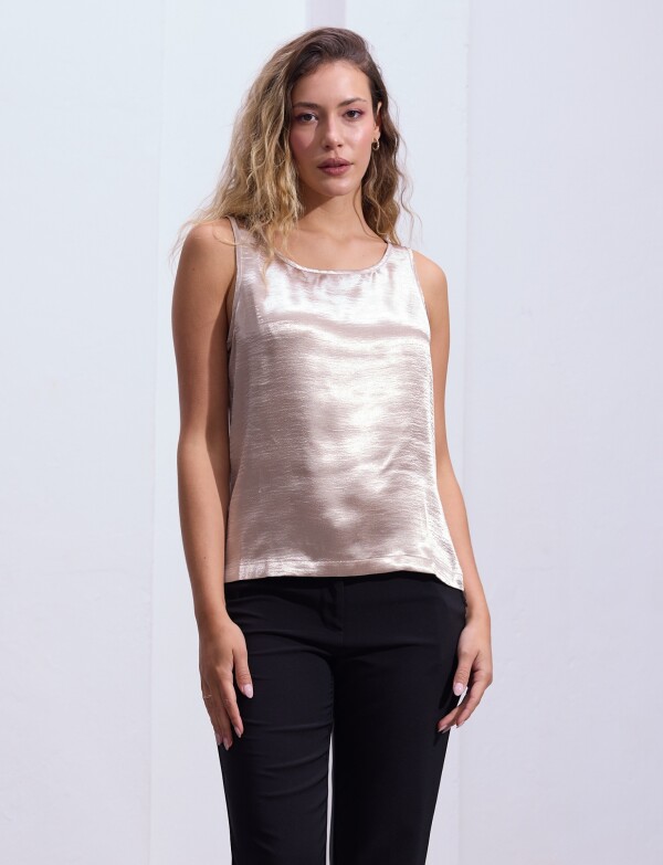 Blusa Saten DORADO
