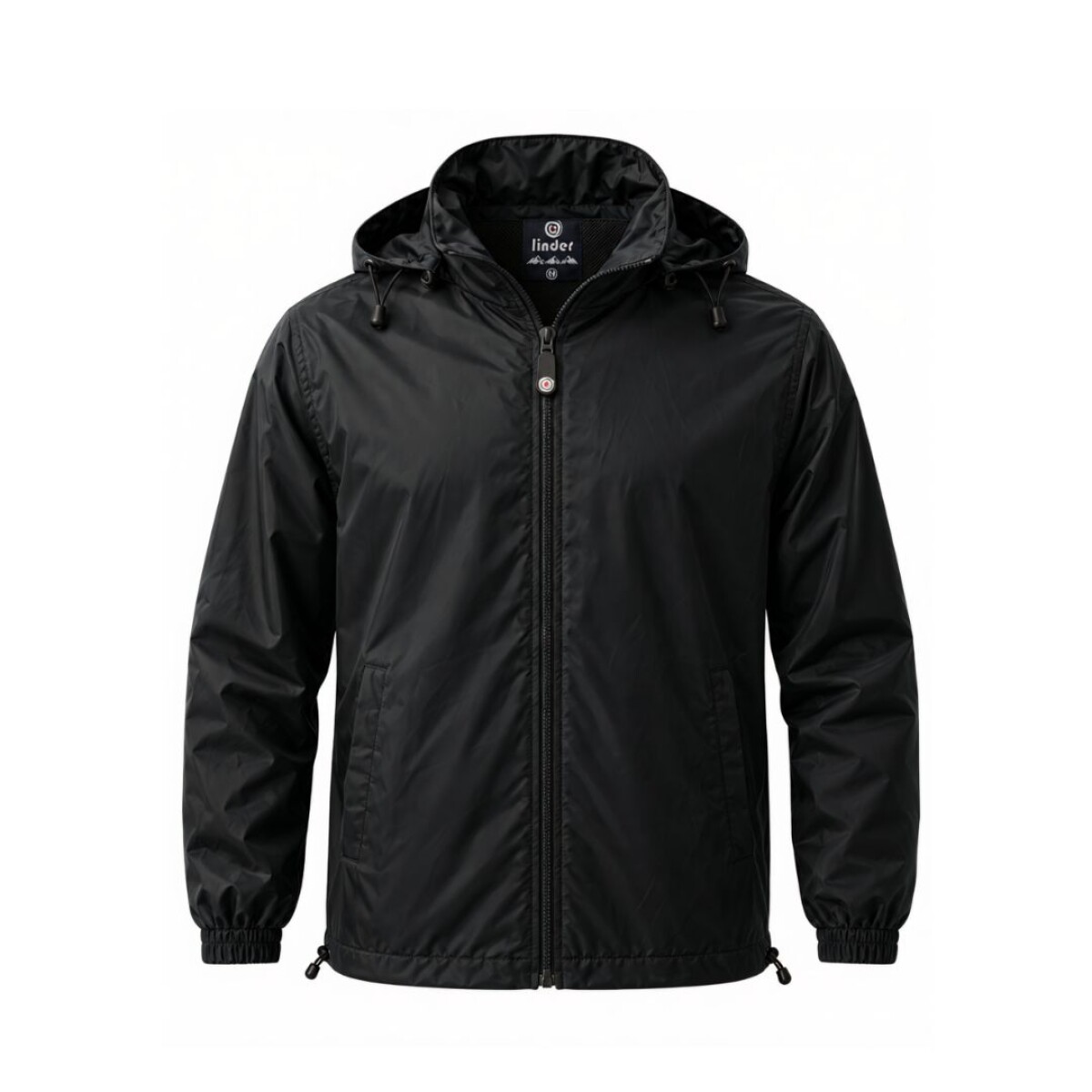 Campera impermeable forro polar - Negro 