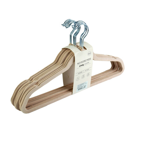 PERCHA X10PCS FORRADA TERCIOPELO 3 COLORES 44X24CM 596GR PERCHA X10PCS FORRADA TERCIOPELO 3 COLORES 44X24CM 596GR