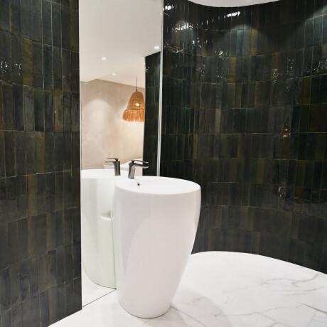 Porcelanato Tipo Brick Verde Brillo 6X24Cm Pared GAMAS DE VERDE