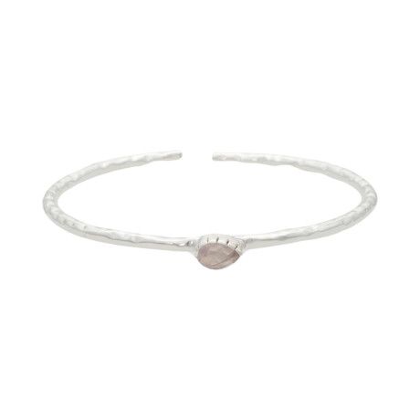 Pulsera Rigida Karvik Cuarzo rosado Plata 925 0