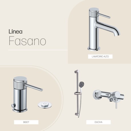 Juego De Griferia Lavatorio Bajo,Bidet Y Ducha Exterior CROMO