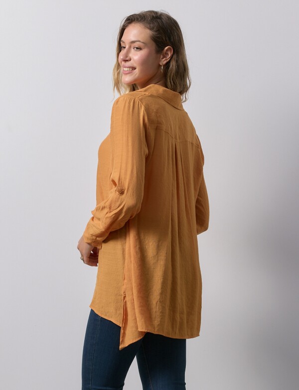 Camisa Larga ANARANJADO