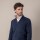 Sweater medio cierre Merino Azul marino