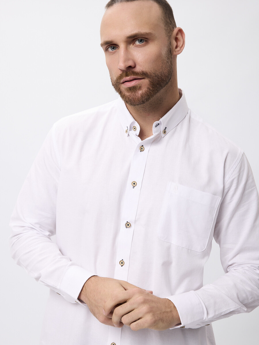 Camisa oxford lisa - blanco 