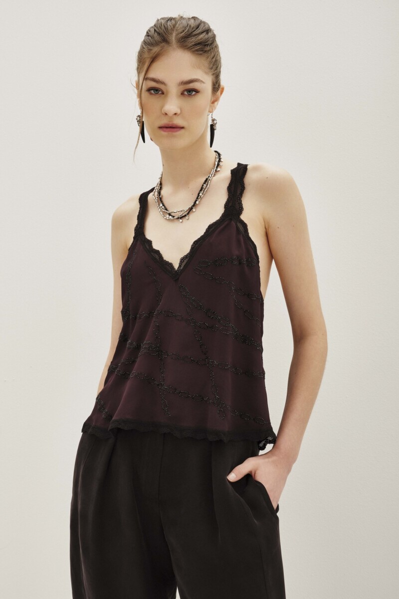 Top Daisy Studs Negro