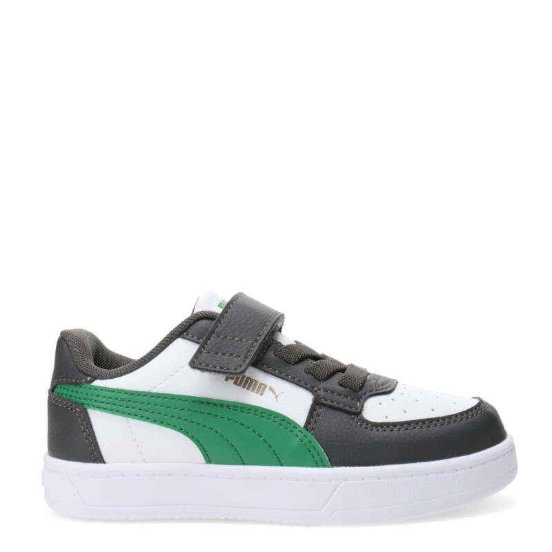 Championes Infantiles Puma Caven 2.0 Block Blanco - Gris - Verde