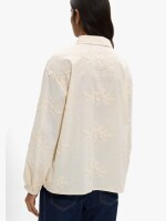 Camisa Con Bordados 100% Algodón crudo