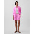 LINEN PULL ON SHORT NEON PINK ROSE