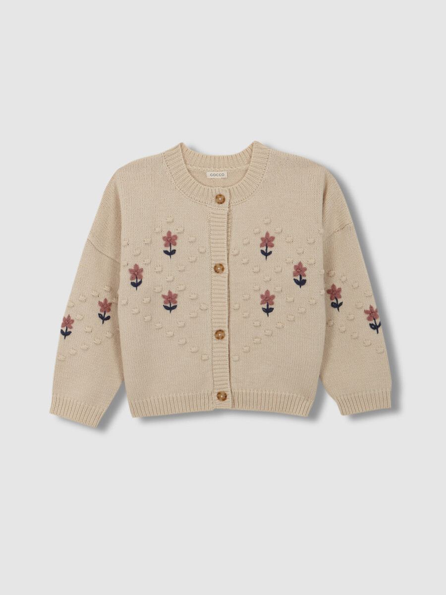 Chaqueta Bordados Piedra Medio