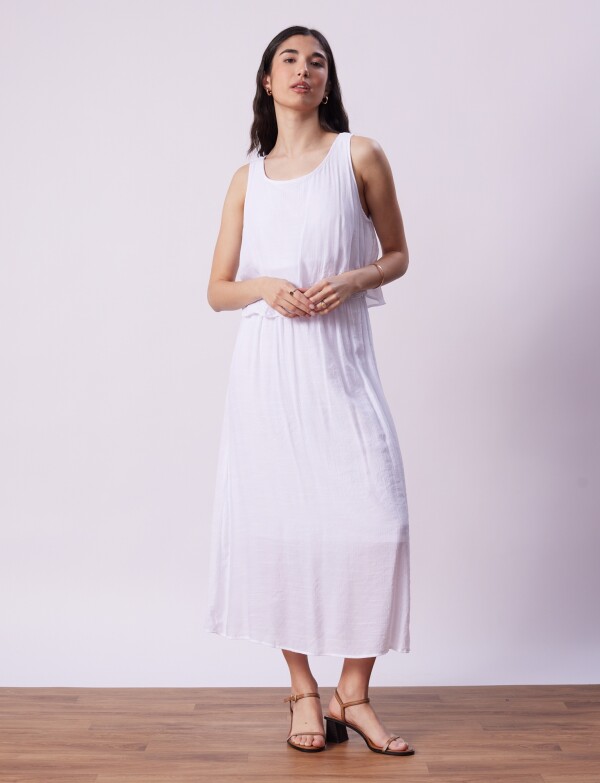Vestido Maxi Capas BLANCO