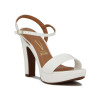 Sandalias Charol Mujer Vizzano Taco Alto Con Plataforma Blanco