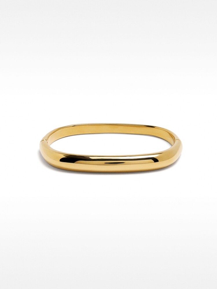 Pulsera Rígida Ovalada - Acero Inoxidable dorado