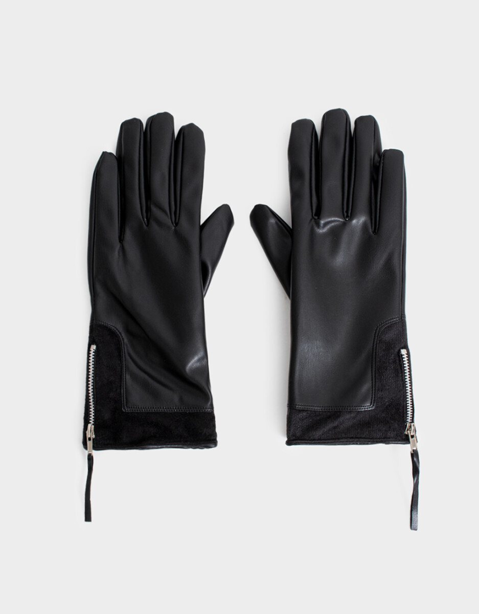 Guantes De Cuerina Con Cierre 
