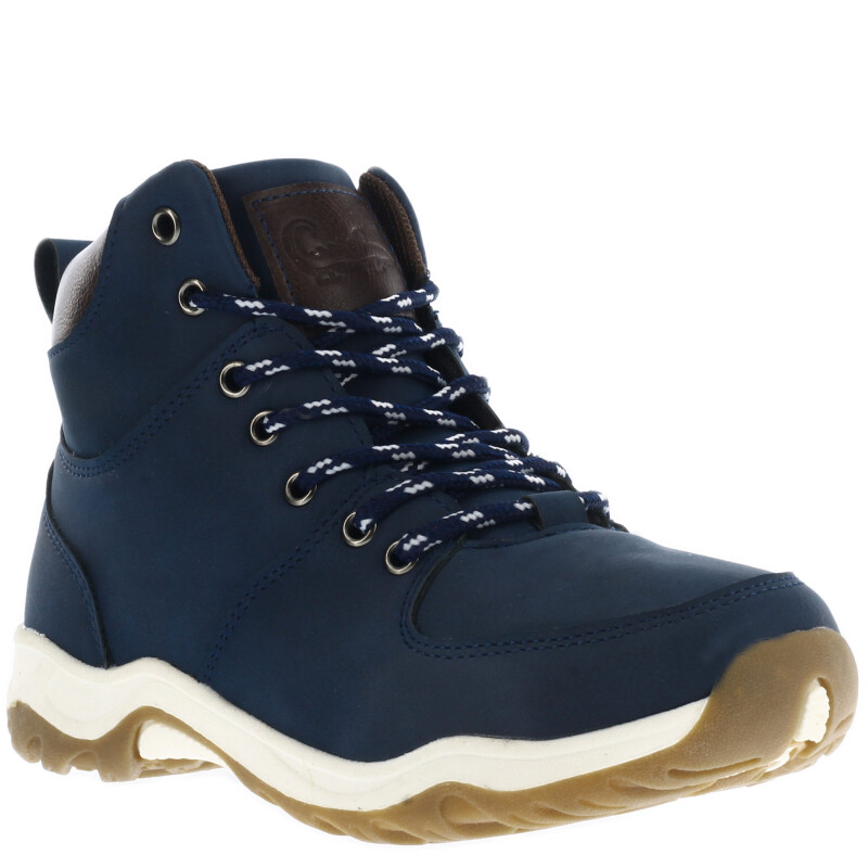 Bota de Niño Croco Kids Botita SANTI acordonada Azul Marino