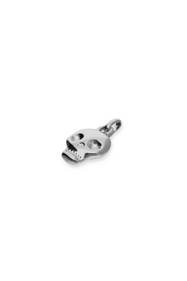 CHARM DE ALEACIÓN DE METALES BAÑADOS EN PLATA DE LEY EN FORMA DE CALAVERA Charm
