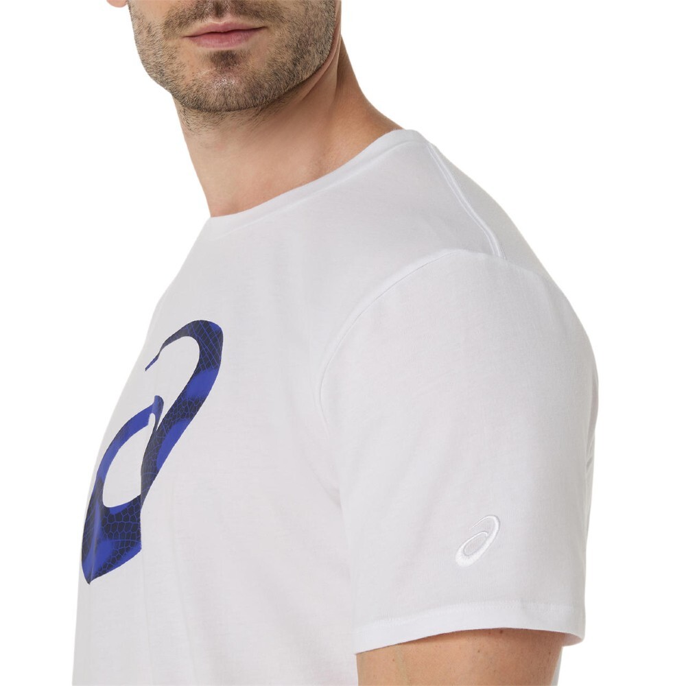 Spiral Logo Graphic Cotton Blend Tee Brilliant White