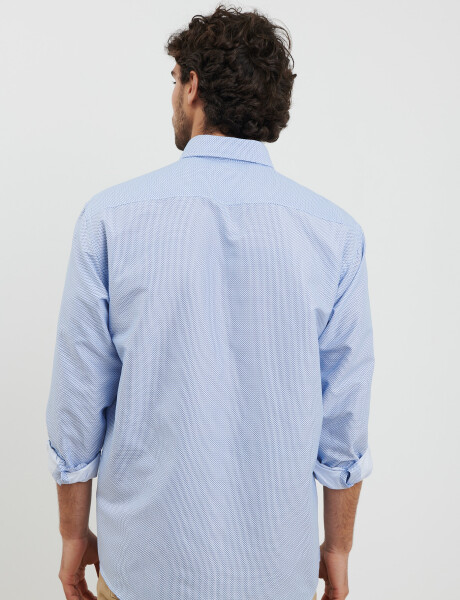 012546 CAMISA HARRINGTON LABEL Blanco/azul