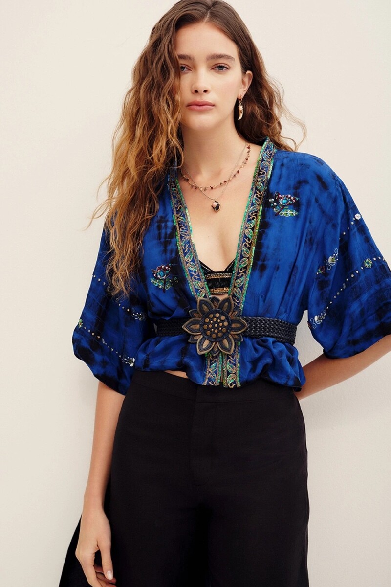 KIMONO SAREE OCEAN Azul