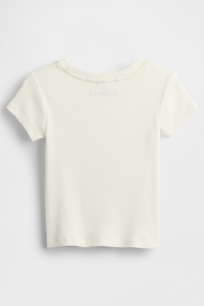 Remera Pointelle Toddler Niña New Off White
