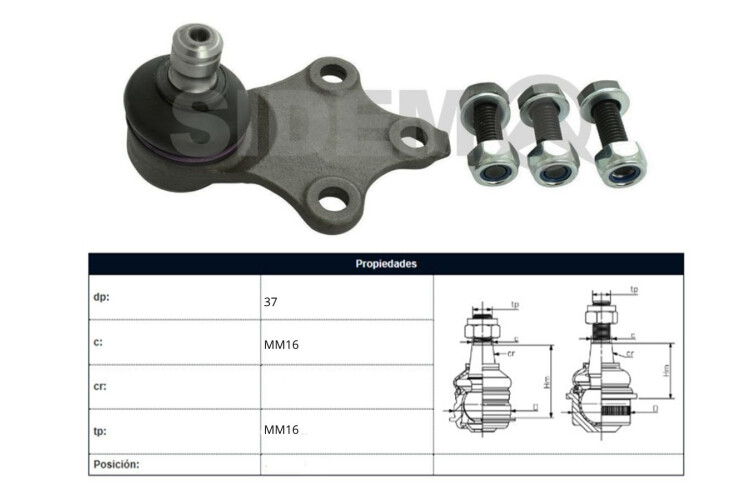 Rotula Del Peug 306 93-25 Der/Izq Rotula Del Peug 306 93-25 Der/Izq
