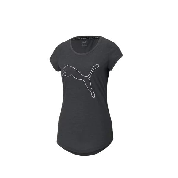 PERFORMANCE HEATHER CAT TEE - PUMA NEGRO