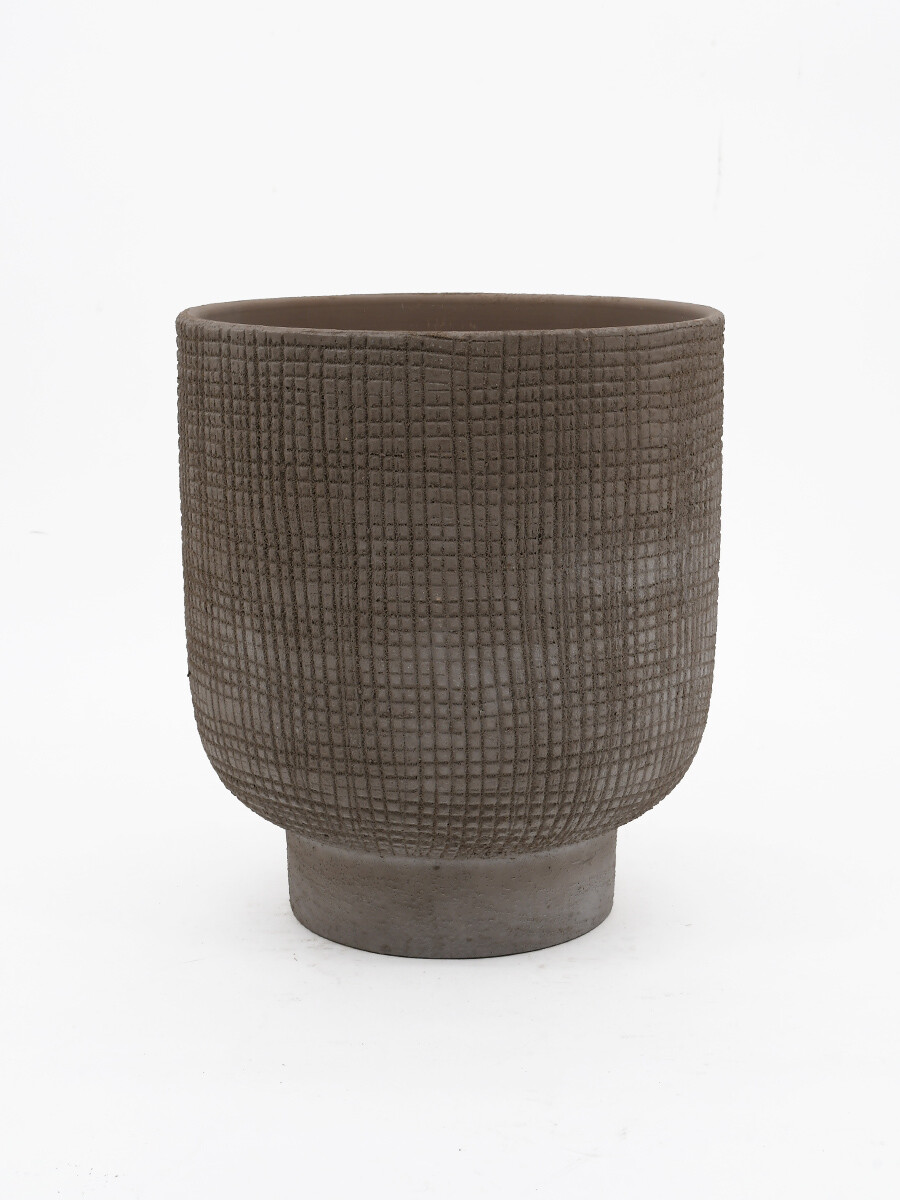 MACETA DECORATIVA - MARRON 