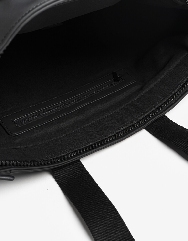 Shopper Engomado Cartera Formato Shopper Rue Du Voyage - Negro
