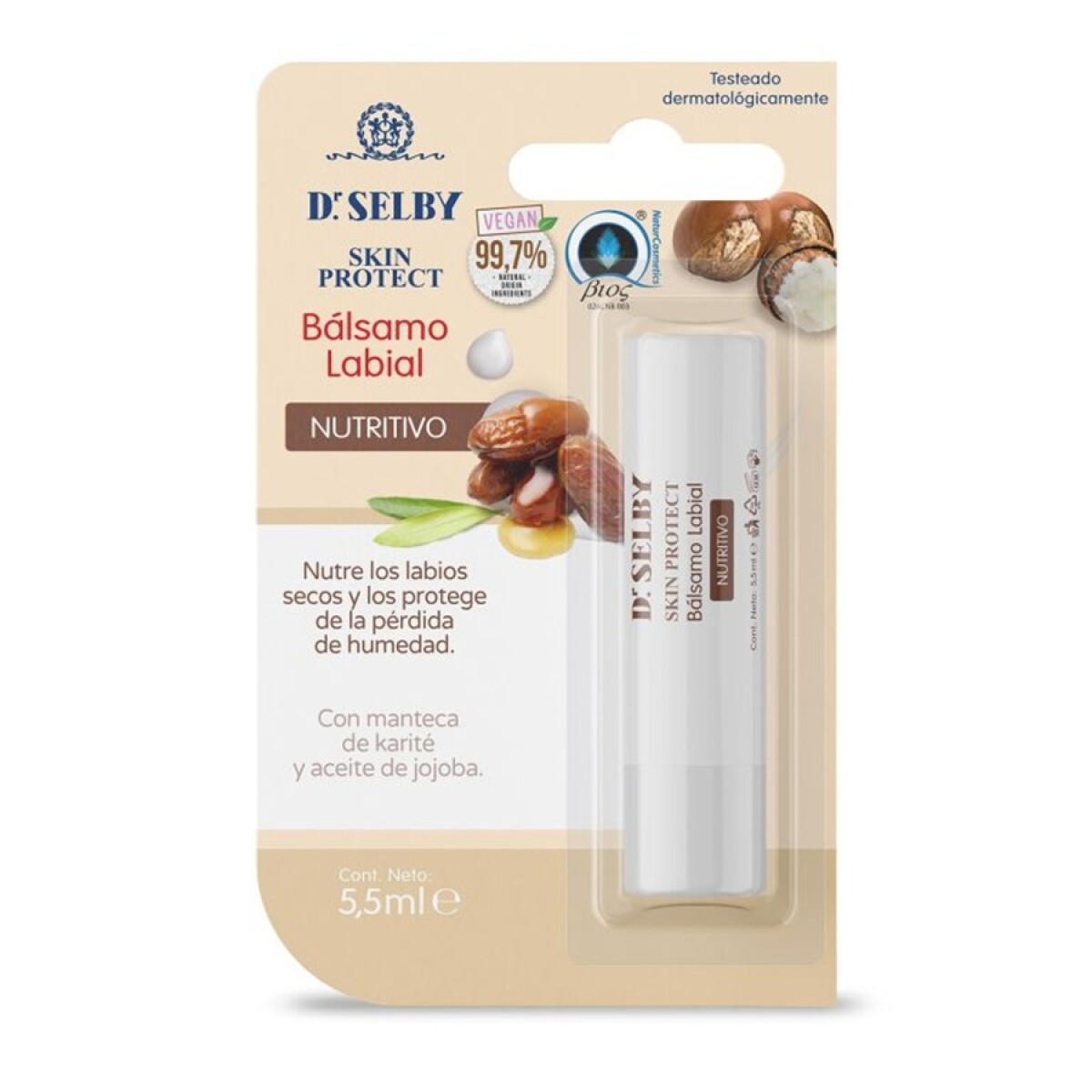Balsamo Labial Dr. Selby Skin Protect Nutritivo 5,5 Ml. 