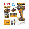 LLAVE DE IMPACTO 460NM A BATERIA 42V + 2 BAT 2.0AH + CARGADOR + ACCESORIOS + VAL LLAVE DE IMPACTO 460NM A BATERIA 42V + 2 BAT 2.0AH + CARGADOR + ACCESORIOS + VAL