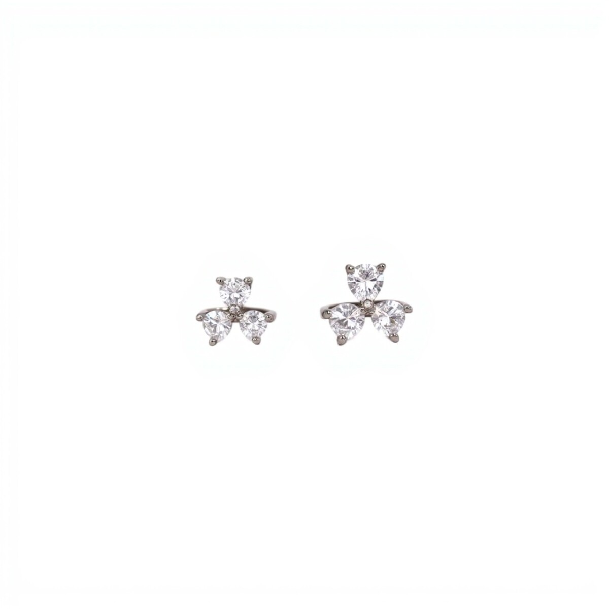 Caravanas Trilogy -Plata 925-Piedra Zirconia-CA3068 - conpiedra 