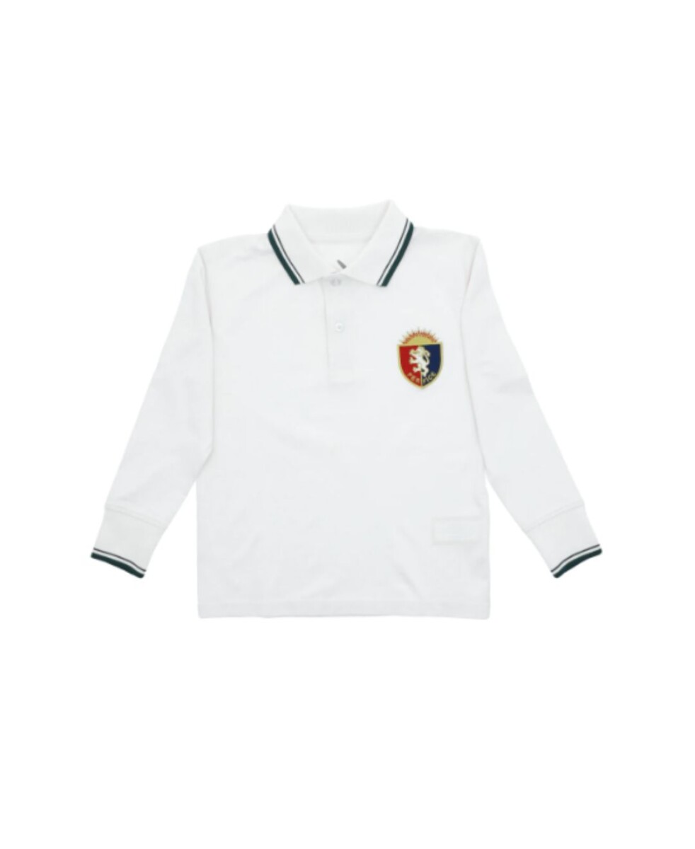 Polo Manga Larga British - Blanco 