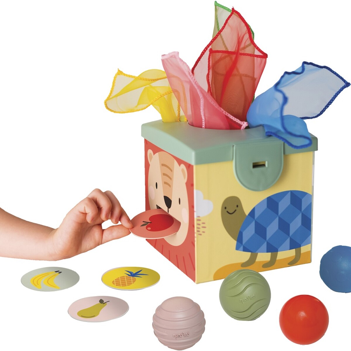 Caja Mágica Taf Toys Estimulación Infantil Bolas Trapitos 