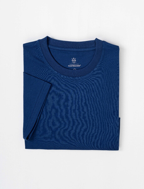 T-shirt m/c lisa azul