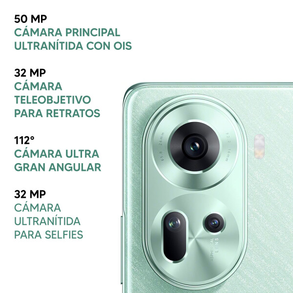 Oppo Reno 11 12/256 Gb 5g + Regalo CEL OPPO RENO 11 12/256 5G VERDE