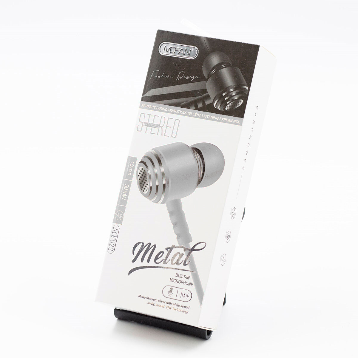 AURICULARES CON CABLE IN EAR MF023 PLATEADOS 