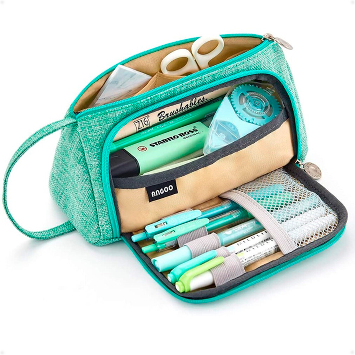 Estuche Cartuchera para Lápices Estudiante Escolar - Verde 