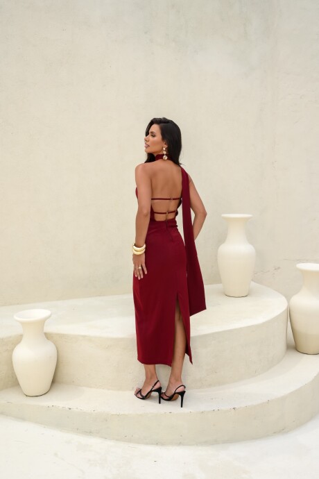 Vestido Maria Fernanda Bordeaux