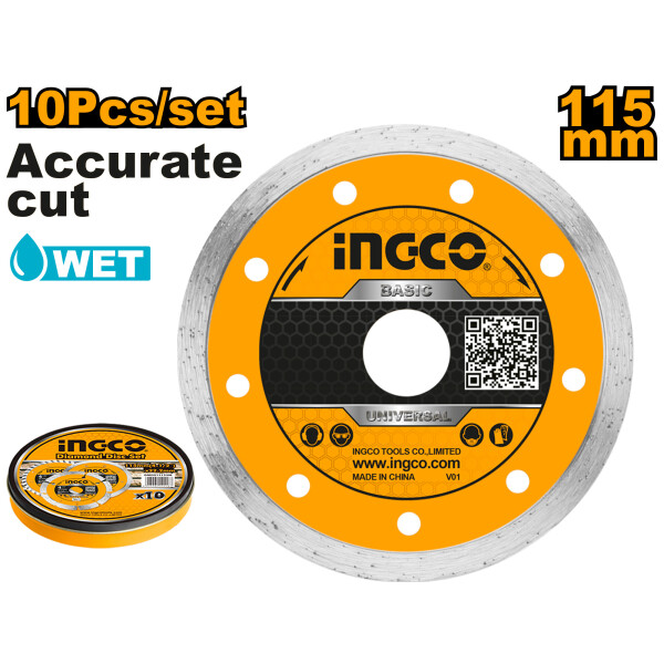DISCO CONTINUO TURBO CERAMICA LATA X 10 PCS 4 1/2 X 22.2MM INGCO DMD021152M DISCO CONTINUO TURBO CERAMICA LATA X 10 PCS 4 1/2 X 22.2MM INGCO DMD021152M