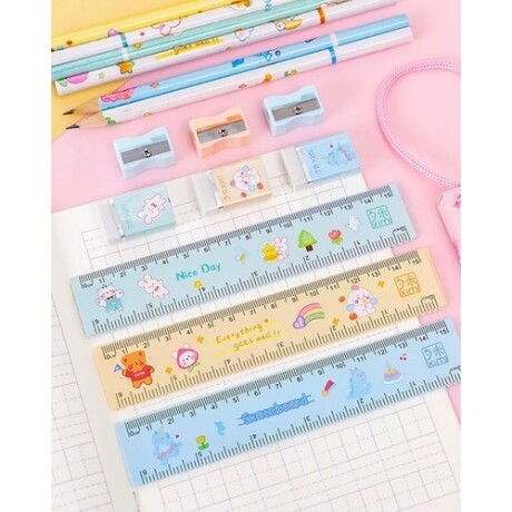 Túnica escolar tableada para niña + útiles escolares excelente calidad Blanco